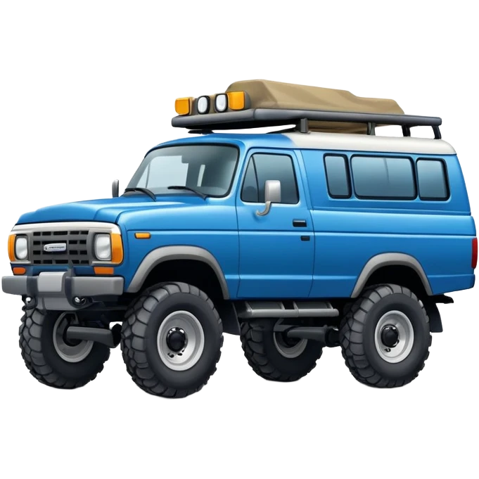 expedition truck in blue emoji