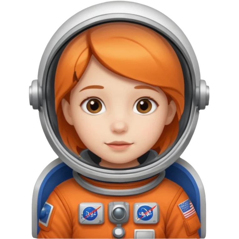 Girl kid in Astronaut Uniform
 emoji