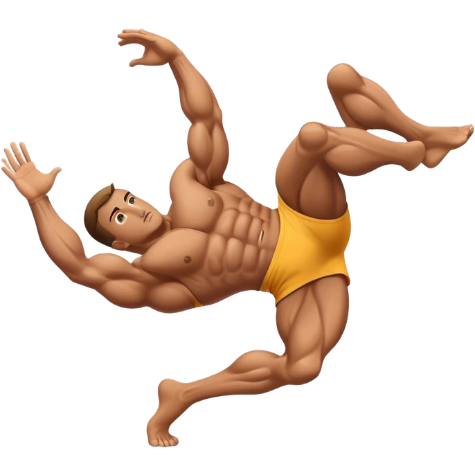 bodybuilder warm-up stretching emoji