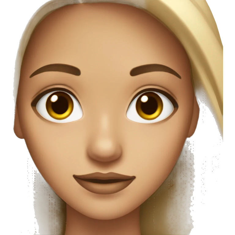 selfie of light-skinned beauty with brown eyes emoji