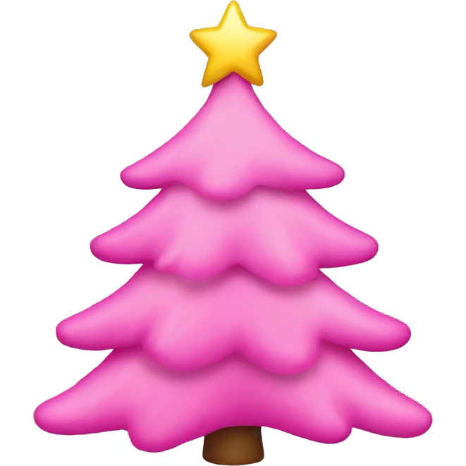 Pink Christmas tree emoji