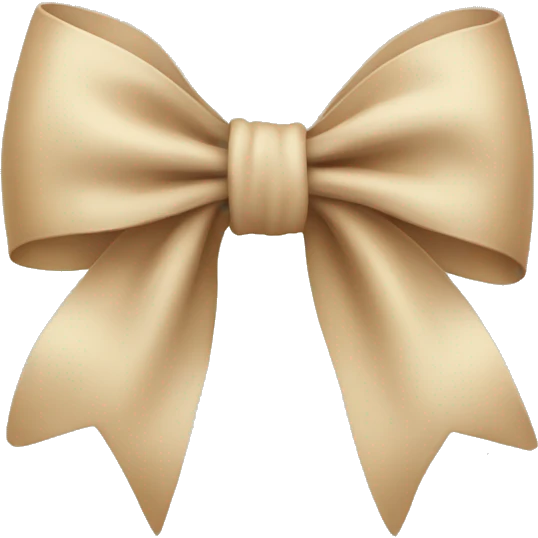 Beige bow emoji