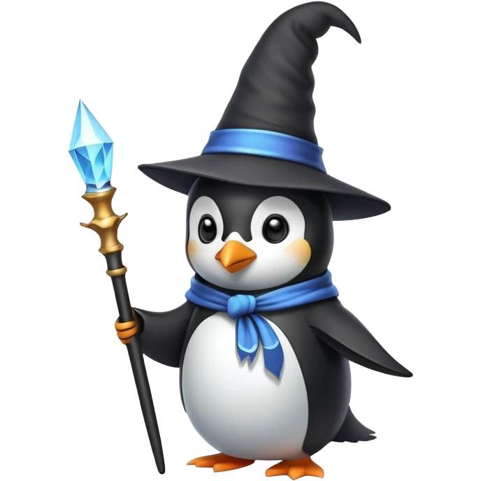 Penguin Wizard emoji