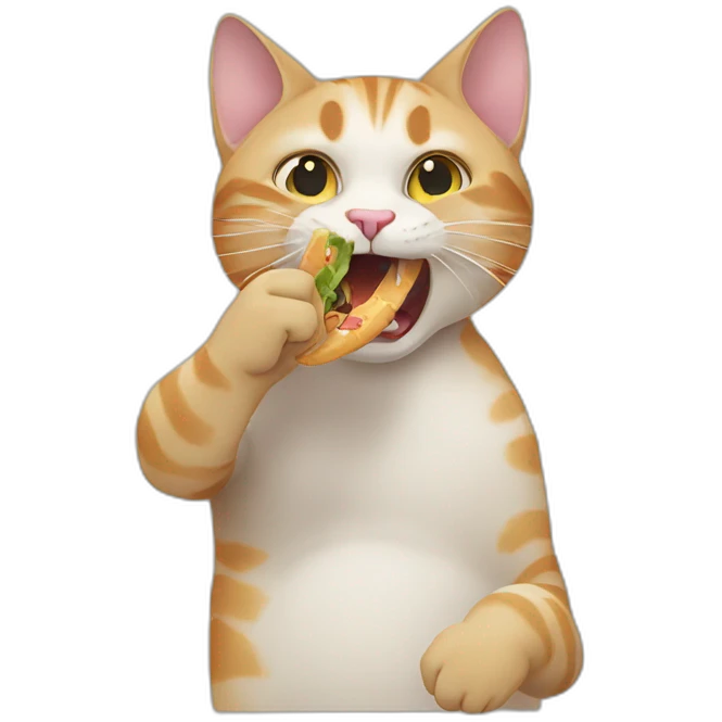 Cat eating fingers emoji