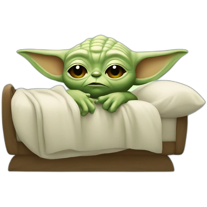 Yoda en train de dormir emoji