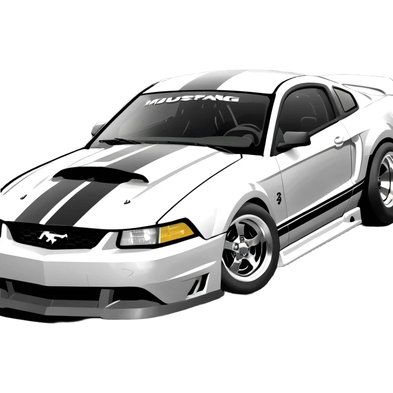 2003 mustang drag racing car doing burnout emoji