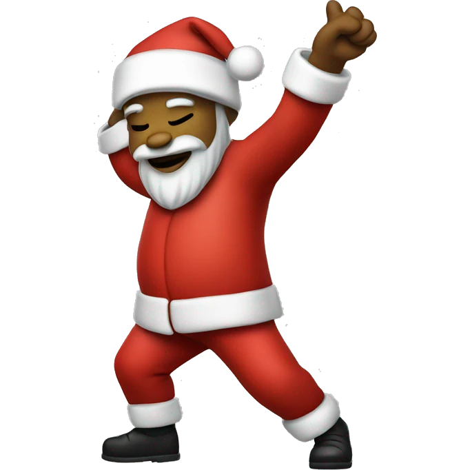 Santa dabbing emoji