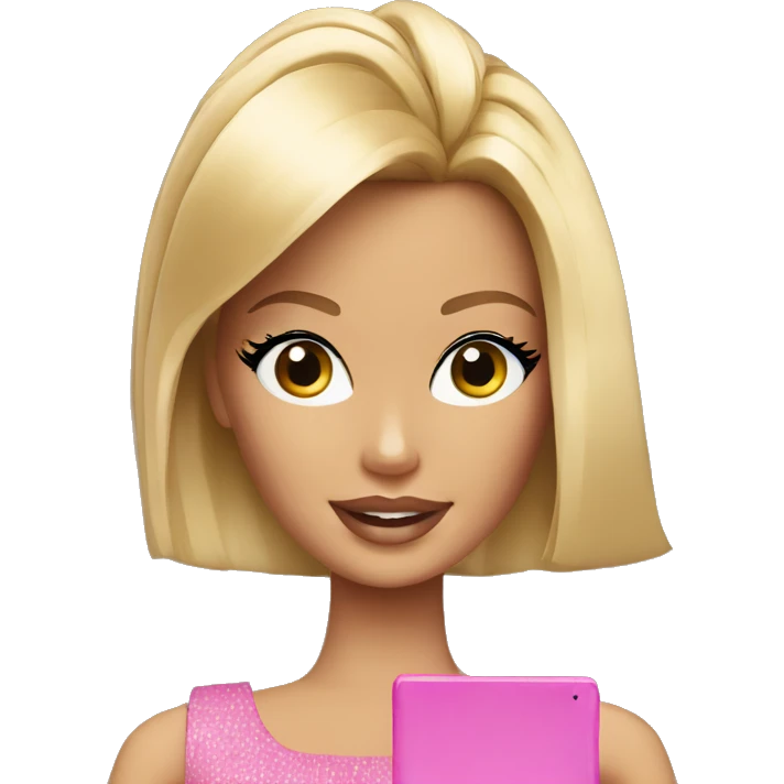barbie on computer emoji