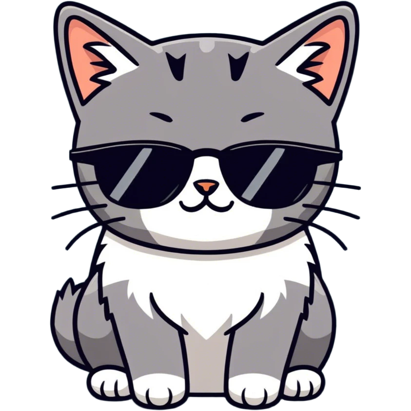 Cat with sunglasses emoji