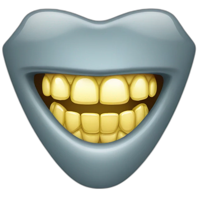 Diamond teeth grillz emoji