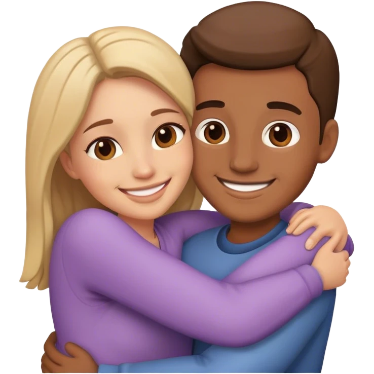 couple hugg each other emoji