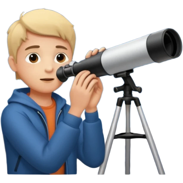 person stargazing with a telescope emoji