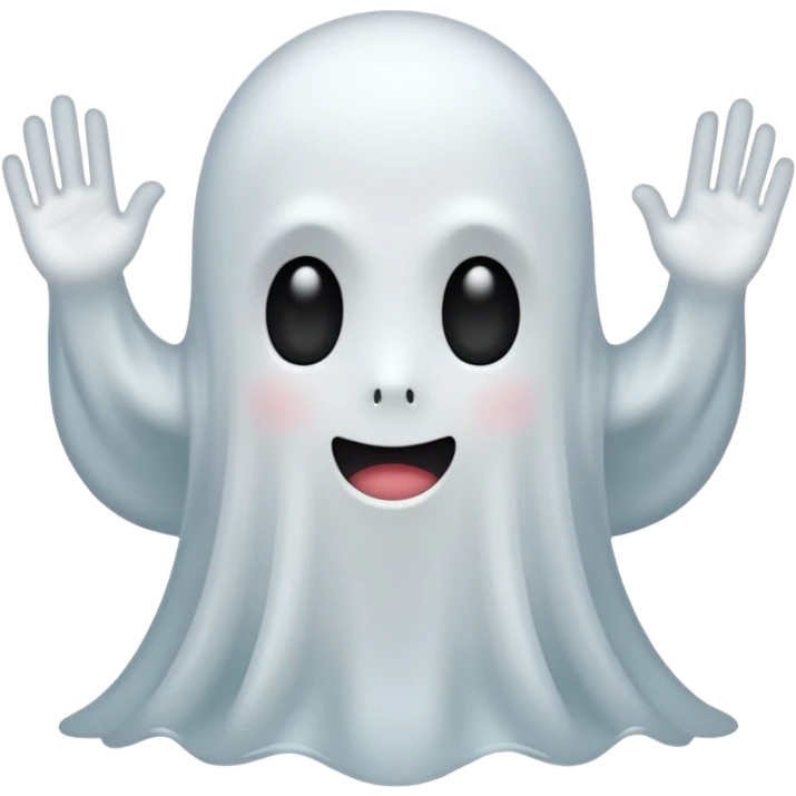A ghost saying 67 emoji