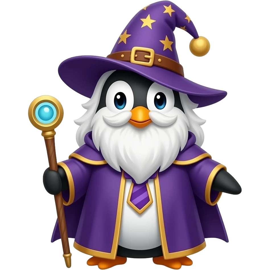 Penguin Wizard emoji