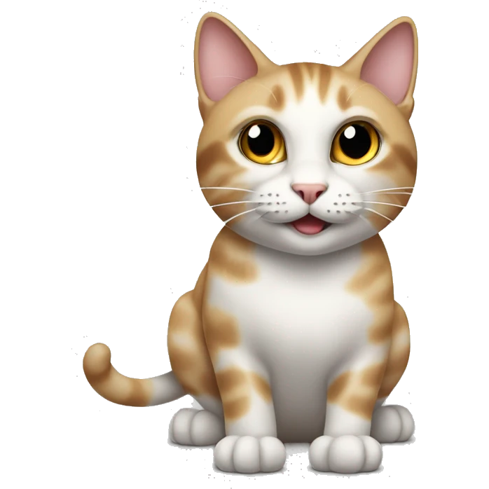 cat with its hind leg in the air emoji
