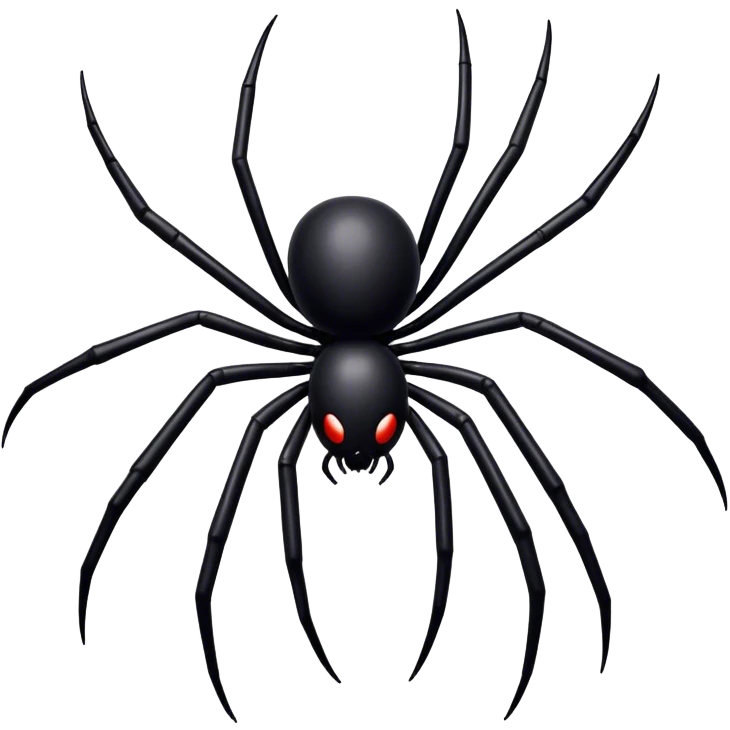 Black spider with 4 legs emoji