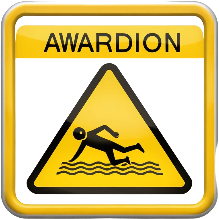 slippery surface sign emoji