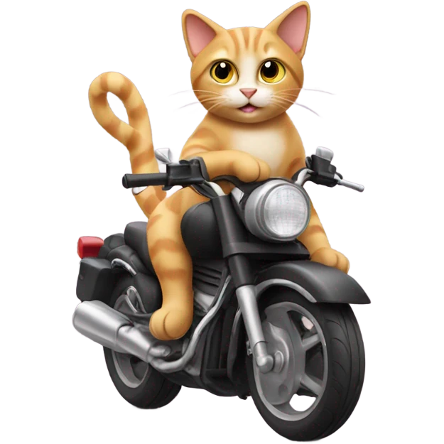 Cat with Motorbike  emoji