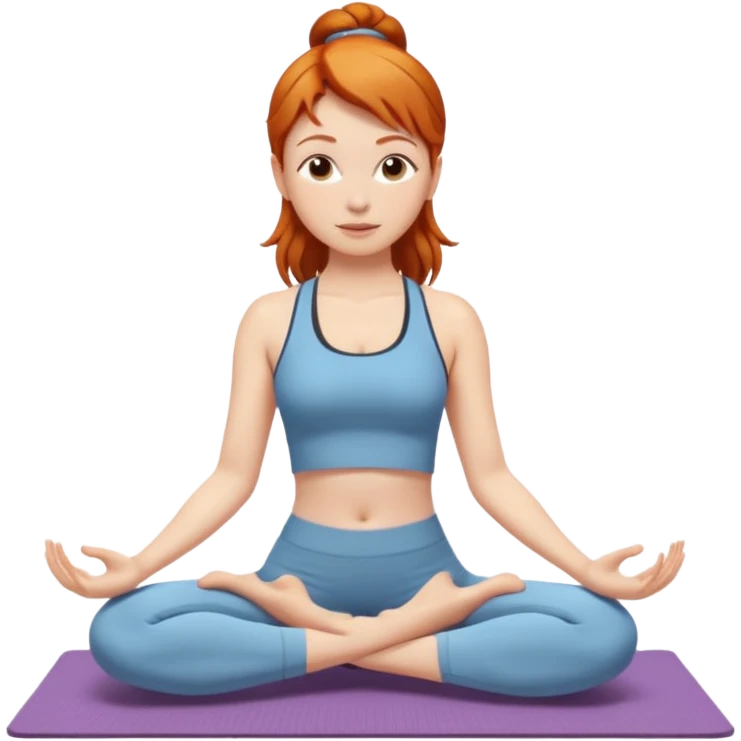 Gingerhead girl yoga  emoji
