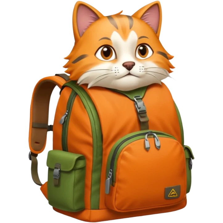 backpacked mountain cat emoji