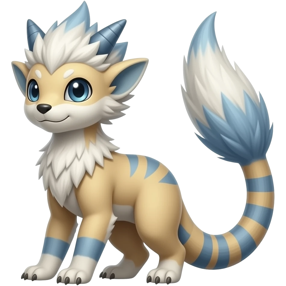 animal-vernid-grem2-Trico-creature with tapered tufted ears, and a long tufted tail emoji