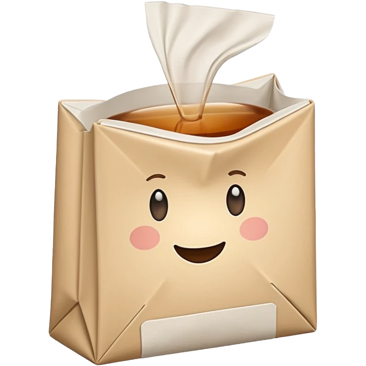 tea bag, plain emoji