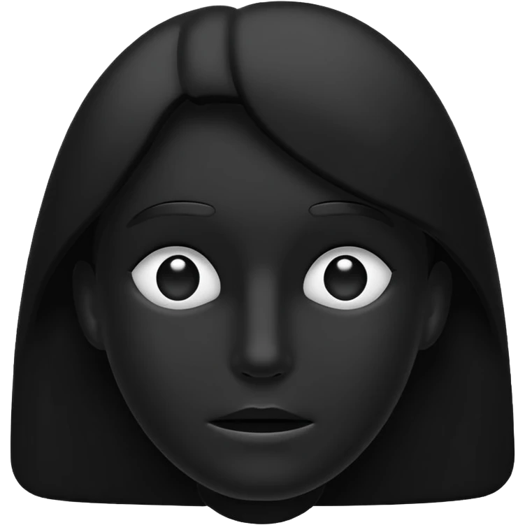 completely flat black silhouette emoji