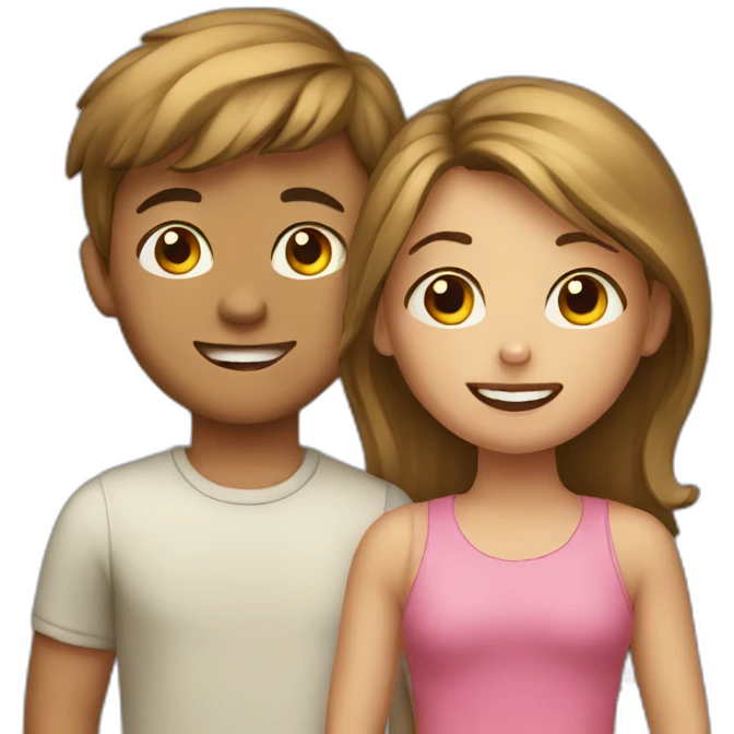 Boy with girl emoji