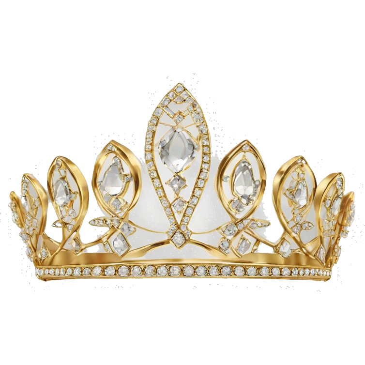 1920 style tiara diamonds gold art eco emoji