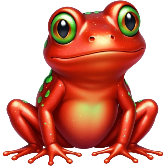 Frog Red Glitter emoji