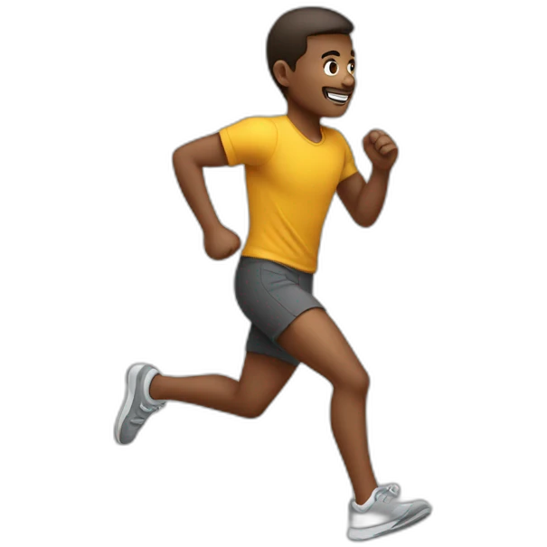 Running from the side in casual attire emoji