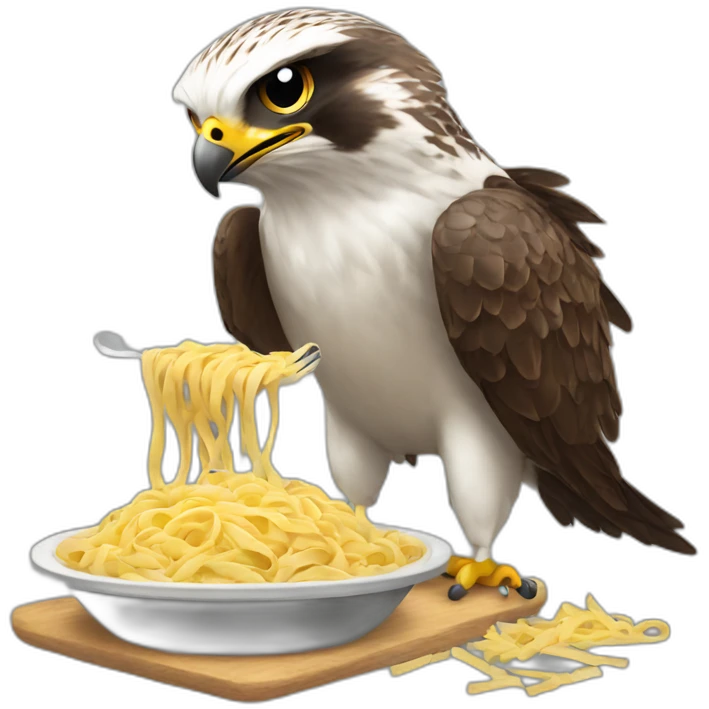 falcon eating pasta emoji