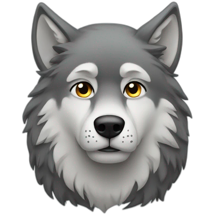 lonely wolf sad emoji