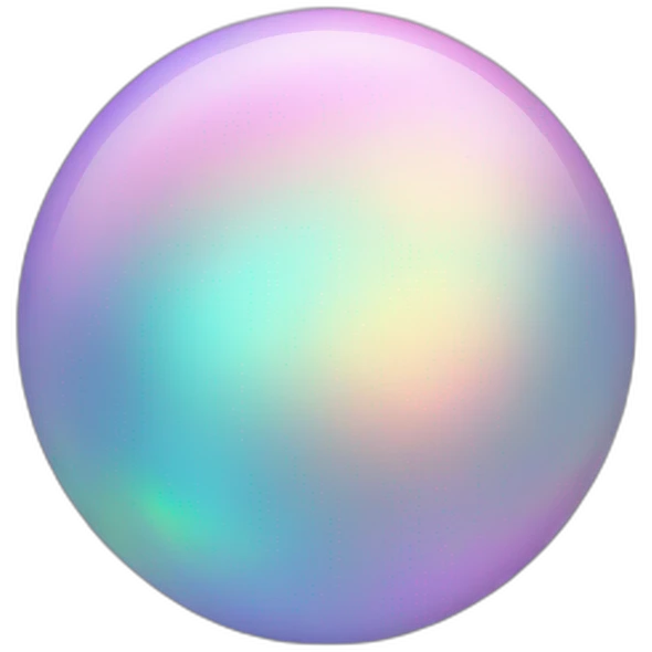 Pastel iridescent orb emoji