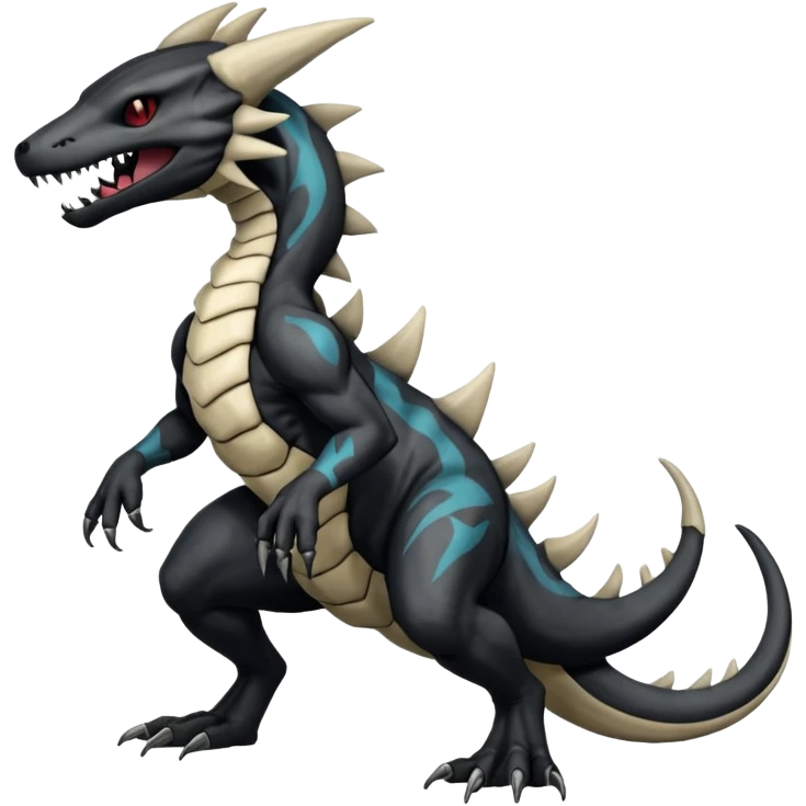  Venom-Trico-Marowak-Salandit-hybrid-fantasy-creature (full body) with markings emoji