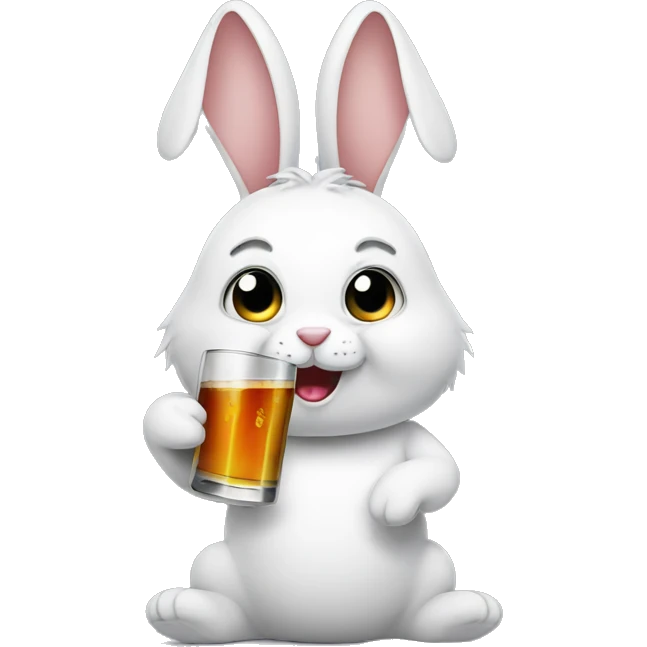 Rabbit with alcohol  emoji
