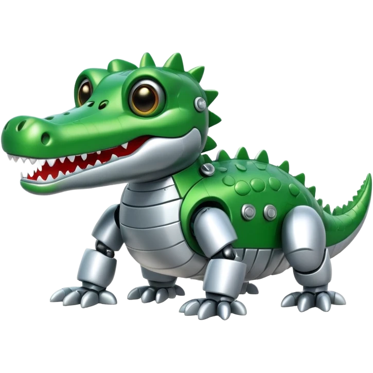 cute robot crocodile  emoji