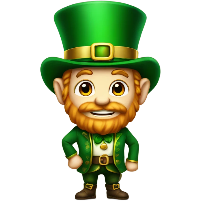 Leprechaun with gold emoji