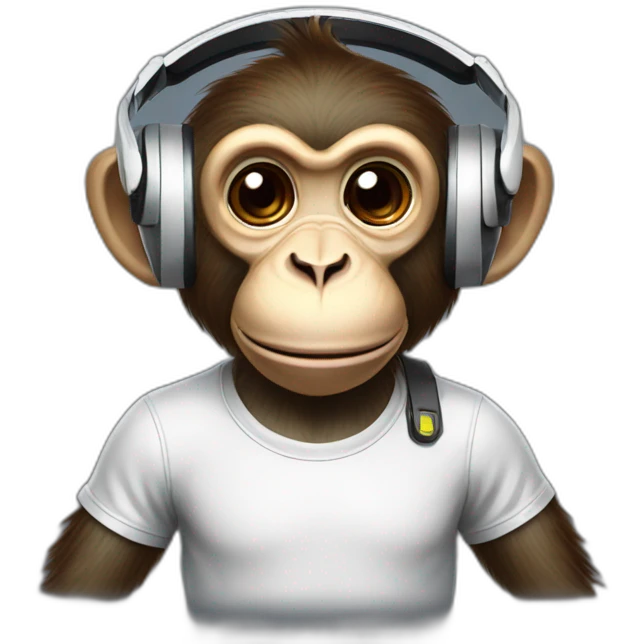 Gamer monkey with vr headset emoji