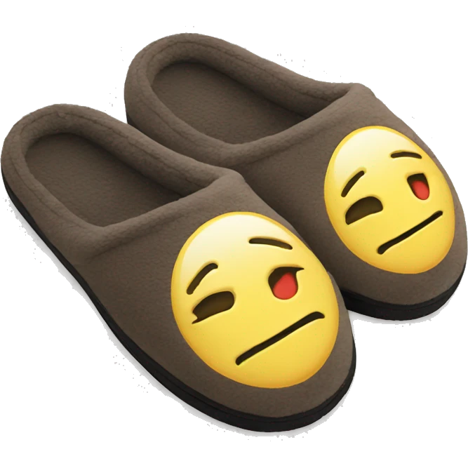 smiley face slippers emoji