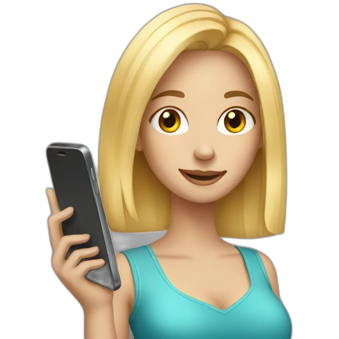 blonde-girl-with-phone emoji