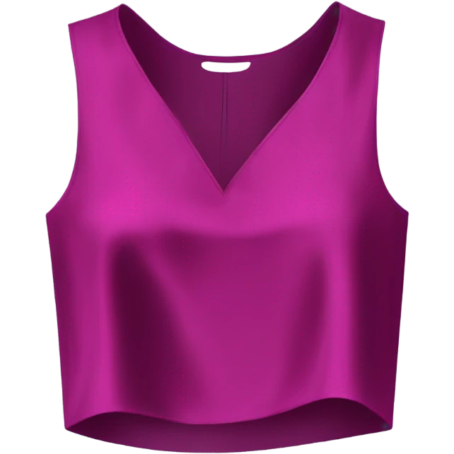 Realistic magenta cut out silk crop top blouse. emoji