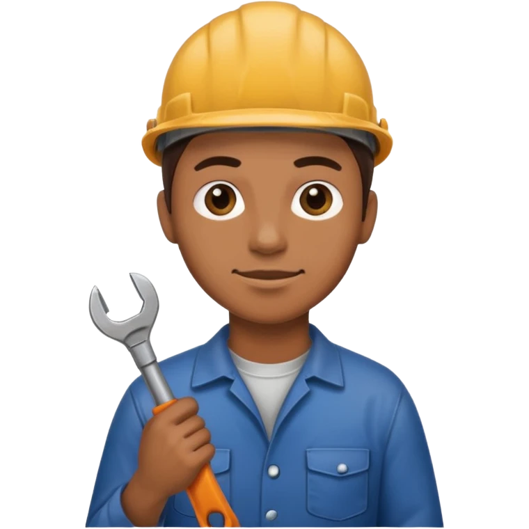 Mechanic + wrench + oil stain emoji