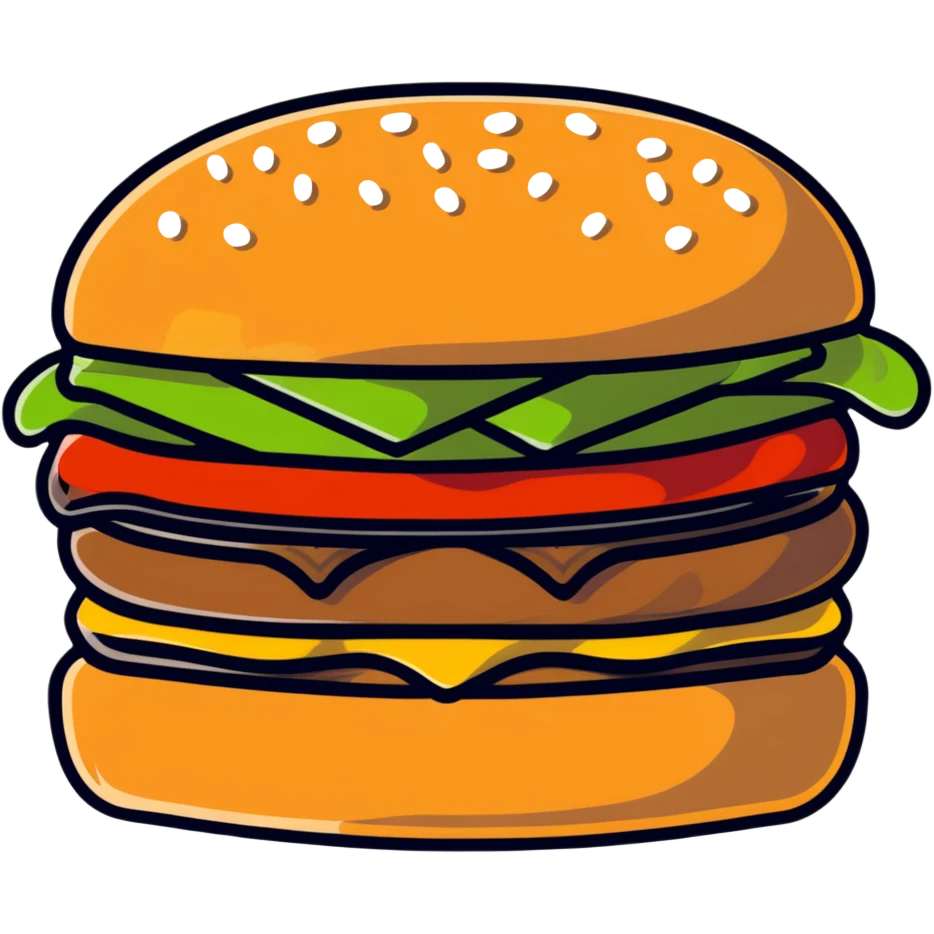 cartoon hamburger emoji