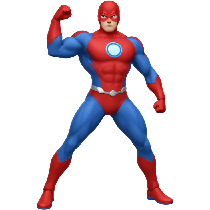 Omni Man heroic pose, concise details emoji