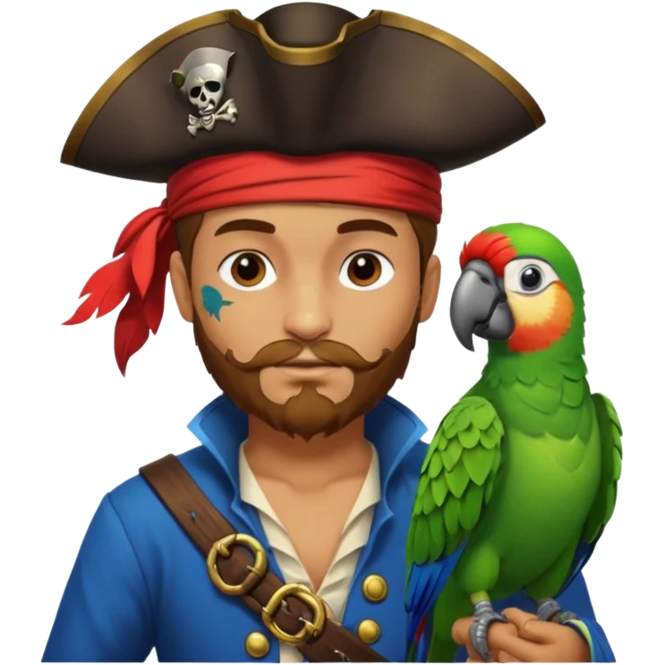 pirate and parrot emoji