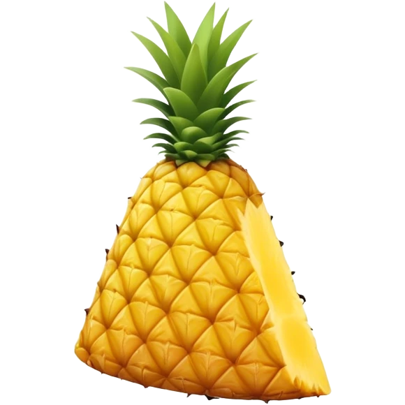 A piece of a pineapple triangle emoji