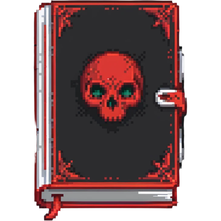red cursed book emoji