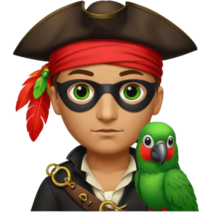 pirate and parrot emoji