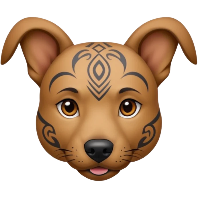 dog with face tribal tattoo emoji